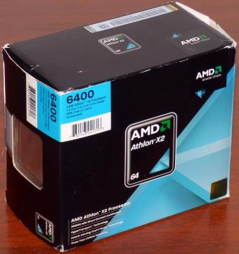 AMD Athlon 64 X2 6400+ CPU, Dual-Core 2x3,2GHz, 2MB L2-Cache, Boxed inklusive COA Echtheitszeugnis & AMD Lüfter, (ADX6400IAA6CZ CCB8F 0833BPMW) Sockel AM2, Diffused in Germany, Made in Malaysia 2008